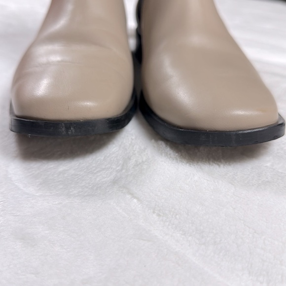 Everlane Womens Italian Leather Chelsea Boots Tan Black Square Toe Ankle Size 9 - Picture 4 of 11